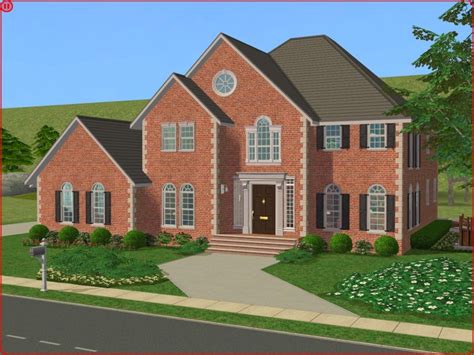 The house has 4 bedrooms, 2 bathrooms, office and flower room. Mod The Sims - A 3 Bedroom Colonial Style Home