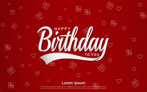 Happy Birthday Celebration In Red Background 1215134 Vector Art At Vecteezy