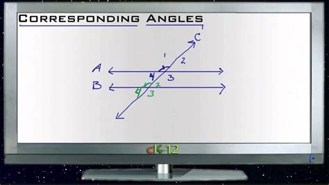 Corresponding Angles Lesson Basic Geometry Concepts Youtube