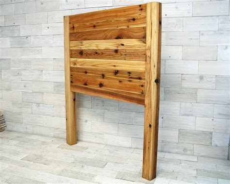 Custom Reclaimed Cedar Horizon Headboard With Posts By Historicwoods By