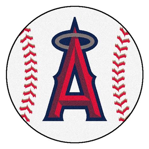 Fanmats Mlb Los Angeles Angels White 2 Ft Round Area Rug 6401 The