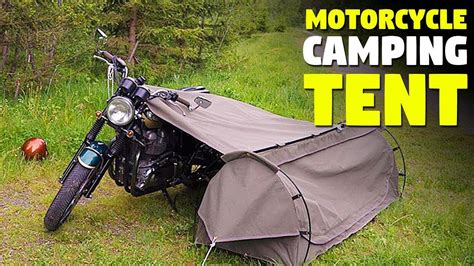 The motorcycle tents for camping during an adventurous journey are part of the basic equipment for those who want to experience motorbike tourism. Motorcycle Camping Tent - YouTube
