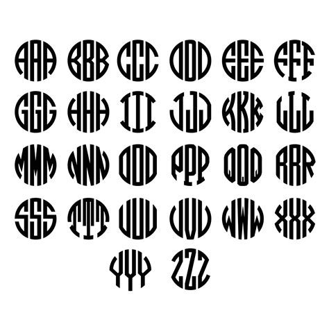 3 Letter Initials Circle Monogram Glassware Collection