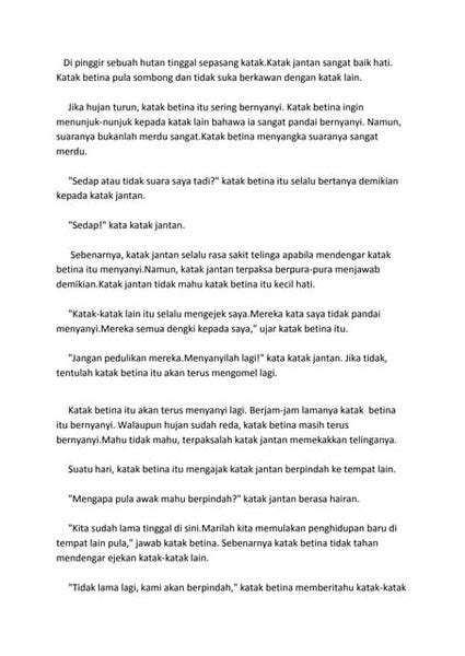Skrip Cerita Pertandingan Bercerita Bahasa Melayu
