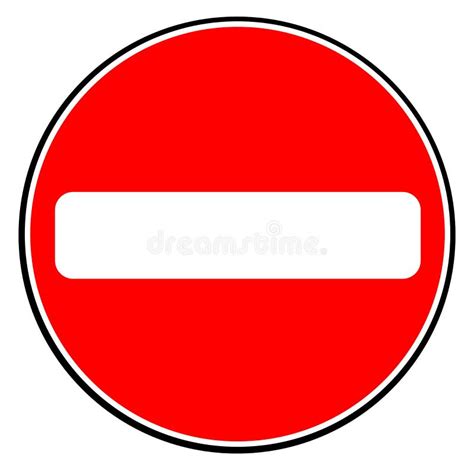 No Entry Sign Stock Vector Illustration Of Road Vector 91531239