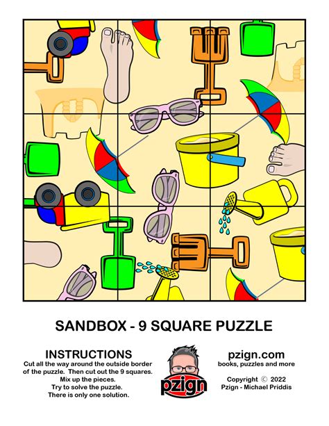 9 Square Puzzles Free Printable Pzign