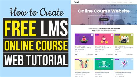 How To Create Online Course Lms Educational Website Like Udemy With