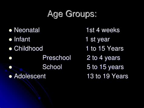 Ppt Age Groups Powerpoint Presentation Free Download Id2805278