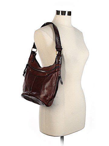 Tignanello Leather Solid Brown Leather Shoulder Bag One Size