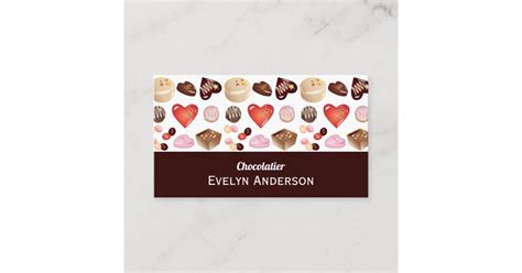 Modern Chocolatier Chocolate Shop Business Card Zazzle