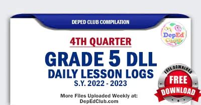 4th Quarter Grade 5 Daily Lesson Log SY 2022 2023 DLL