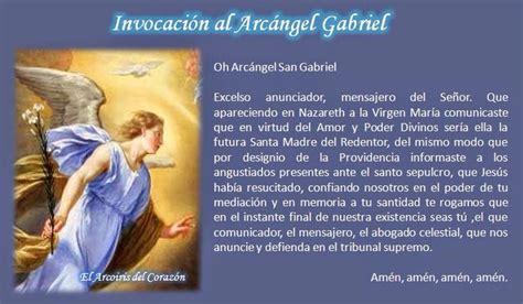 Oración A San Gabriel Arcángel 💟 San Gabriel Arcángel Arcangel