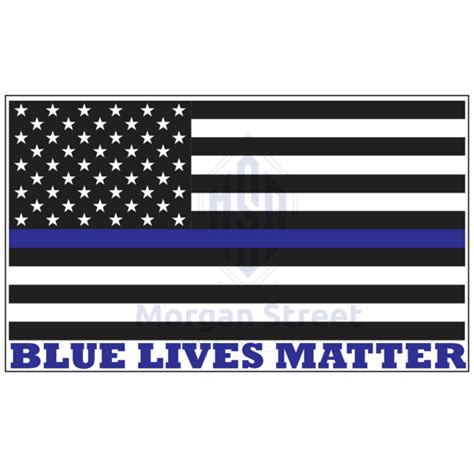 6” Blue Lives Matter American Flag Car Truck Decal Sticker Ebay