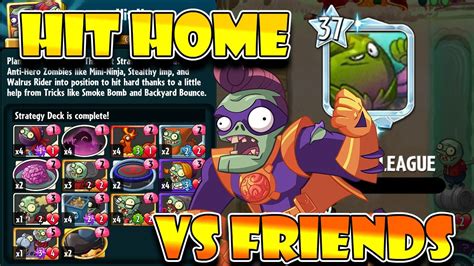 Plants Vs Zombies Heroes Captain Hack Vs Friends Hit Home Deck From