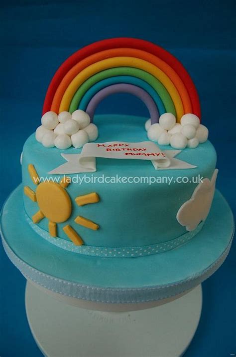 Rainbow Cake Decorated Cake By Liz Ladybird Cake Cakesdecor