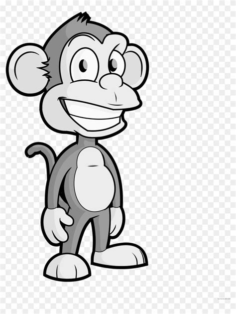 They are widely identified by their black and white stripes or warning. Cartoon Monkey Animal Free Black White Clipart Images Clip Art Image Provided - EpiCentro Festival