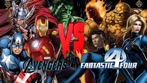 The Avengers Marvel Comics Vs Fantastic 4 Marvel Comics