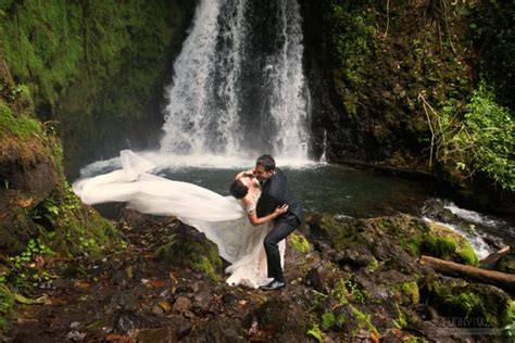 Arenal Observatory Lodge Wedding At The Waterfall Arenal Costa Rica