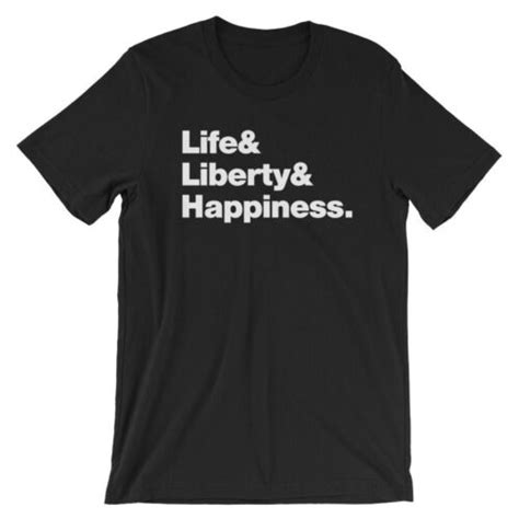 Life Liberty T Shirt Patriotic Black White Gray Or Red Soft Cotton Tee Ebay