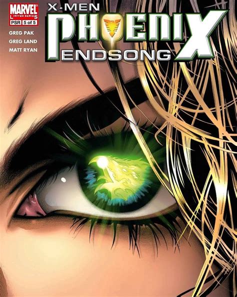 The Cover To X Men Phoenix Featuring An Eye With Glowing Green Eyes