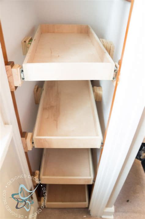 Then, take everything out of your cabinets. Shoe Closet ~ Building Pullout Shelves! ~- Designed Decor