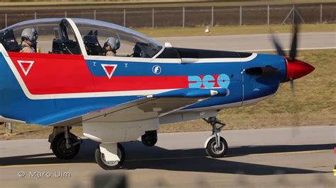 Pilatus Pc 9b Eis Aircraft Augsburg Departure Youtube