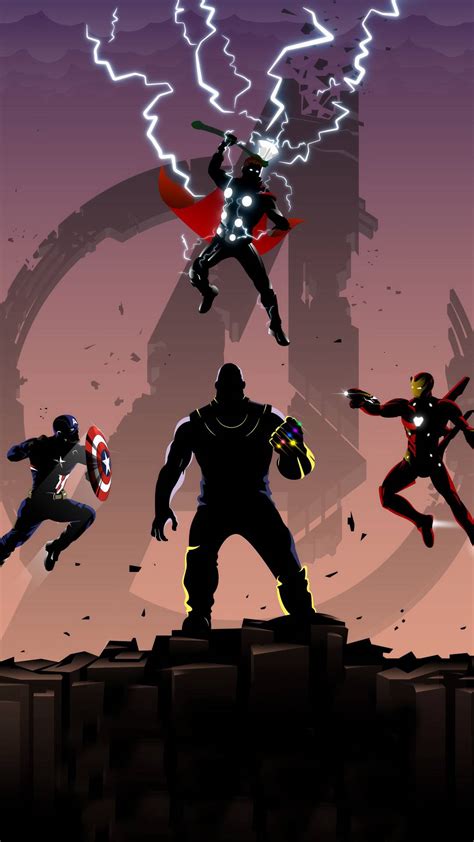 Avengers Trinity Vs Thanos Iphone Wallpaper Iphone Wallpapers