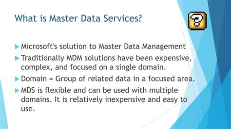 Ppt Master Data Management And Microsoft Master Data Services