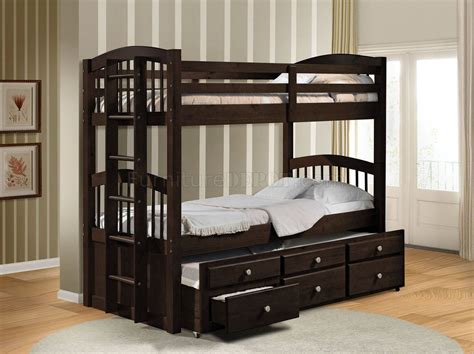 Micah Bunk Bed 40000 In Espresso By Acme Wtrundle