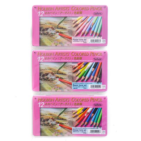 Holbein Colored Pencils 12 Pastel Tones 12 Basic Tones 12 Design