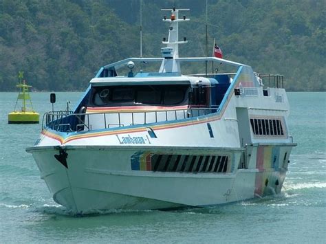 I searched on google and found that there is a ferry. Trip Info