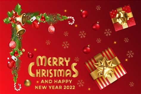 Merry Christmas And Happy New Year 2022 Graphic By Trendyart · Creative