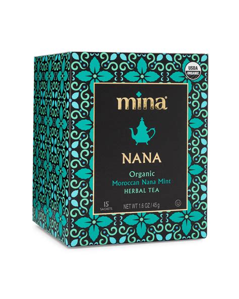 Nana Organic Moroccan Nana Mint Herbal Tea 15 Ct Fresh Mediterranean