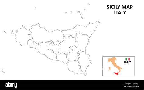 Sicily Map State And District Map Of Sicily Political Map Of Sicily