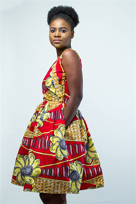 African Floral Print Midi Dress Kipfashion