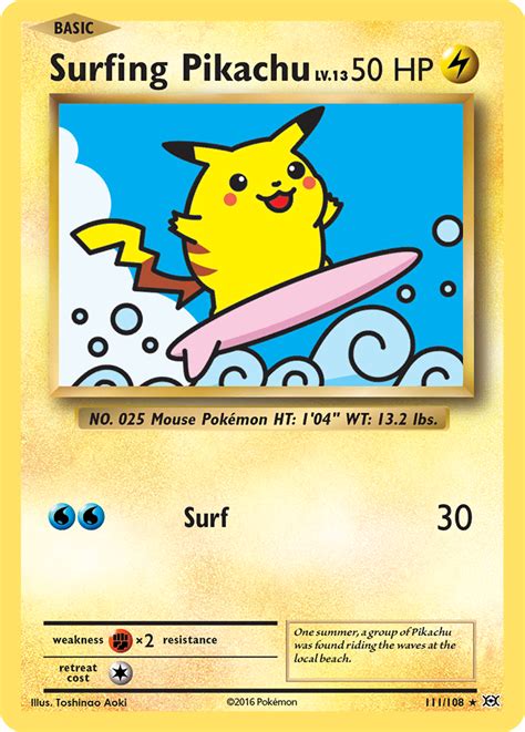 I am wondering if its worth picking this game up on the new or used market? Surfing Pikachu Evolutions Card Price How much it's worth ...