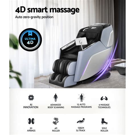 Livemor 4d Massage Chair Electric Recliner 135cm Sl Track Body Massager Garin Ebay
