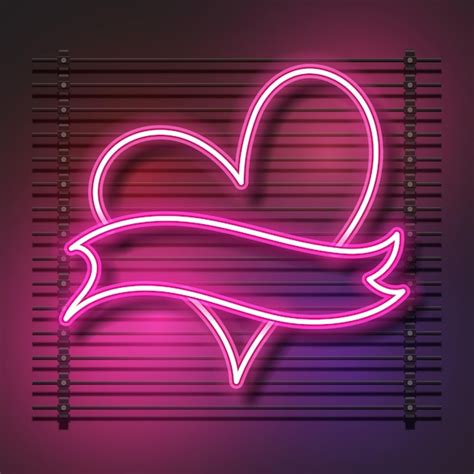 Premium Vector Love Neon Sign Love Neon Sign Pink Heart Neon Sign Love Neon Effect