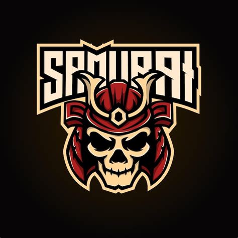 Premium Vector Skull Samurai Mascot Esport Logo Design
