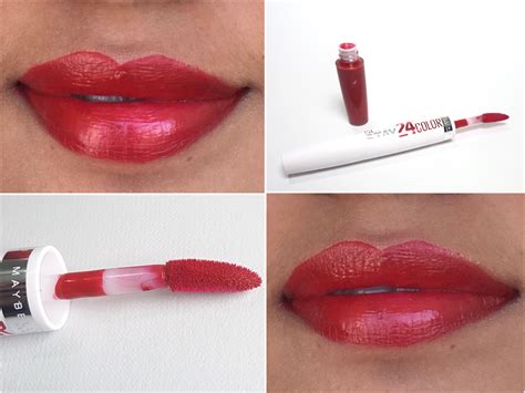 Maybelline Superstay 24 Color 2 Step Lipstick Keep It Red 035 Review