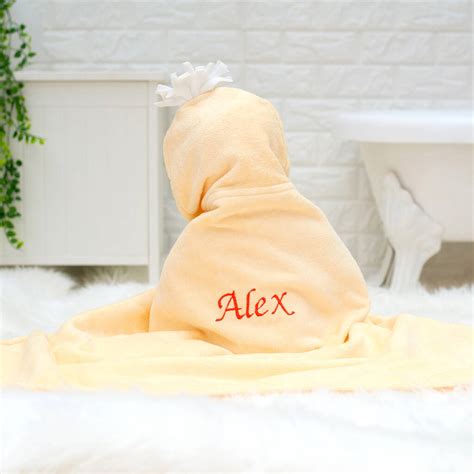 Personalised Cuddly Duck Baby Towel By Bathing Bunnies