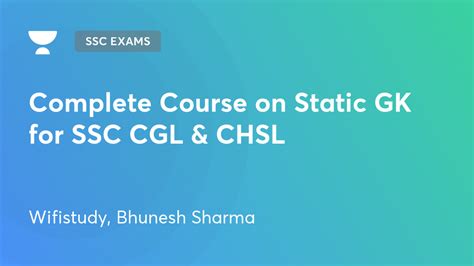 SSC Exams Non Technical Railway Exams Complete Course On Static GK