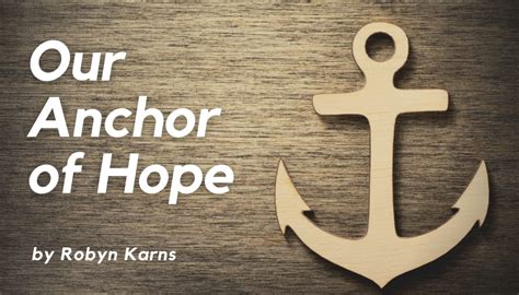 Our Anchor Of Hope Salvation And Prosperity