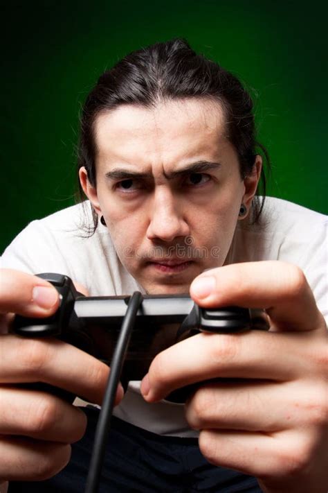 Young Man Playing Video Games Stock Photo Image Of Male Adult 17005908