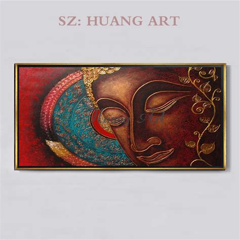 High Skilled Artist Hand Painted Modern Wall Art Buddha Portrait Oil