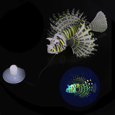 Landscaping Aquarium Decor Fluorescent Simulation Glow Lion Fish