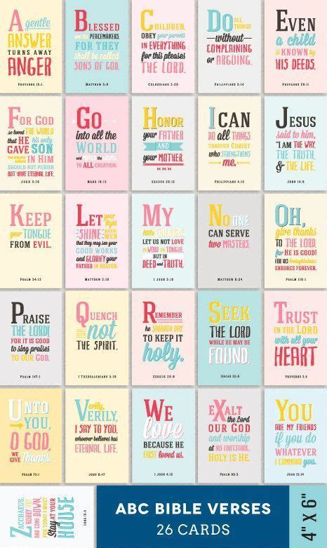 Abc Verses Girl 4x6 A To Z Bible Verses For Children 26 Art Prints