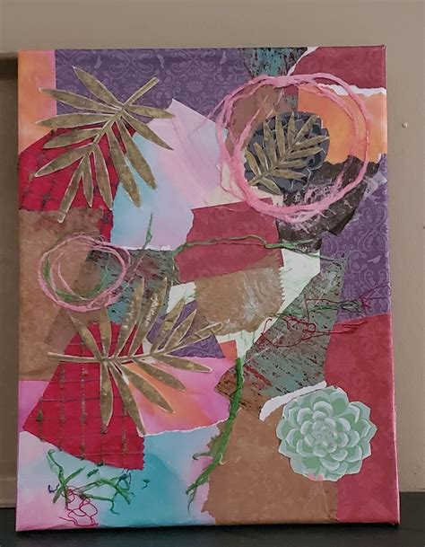 Mixed Media Collage With Paper And Fabric Completed Projects The Lettuce Craft Forums