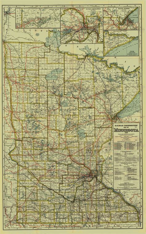 Old Railroad Maps Minnesota