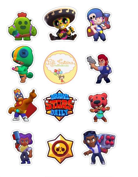 Topo De Bolo Brawl Stars Para Imprimir Star Birthday Party Star Party